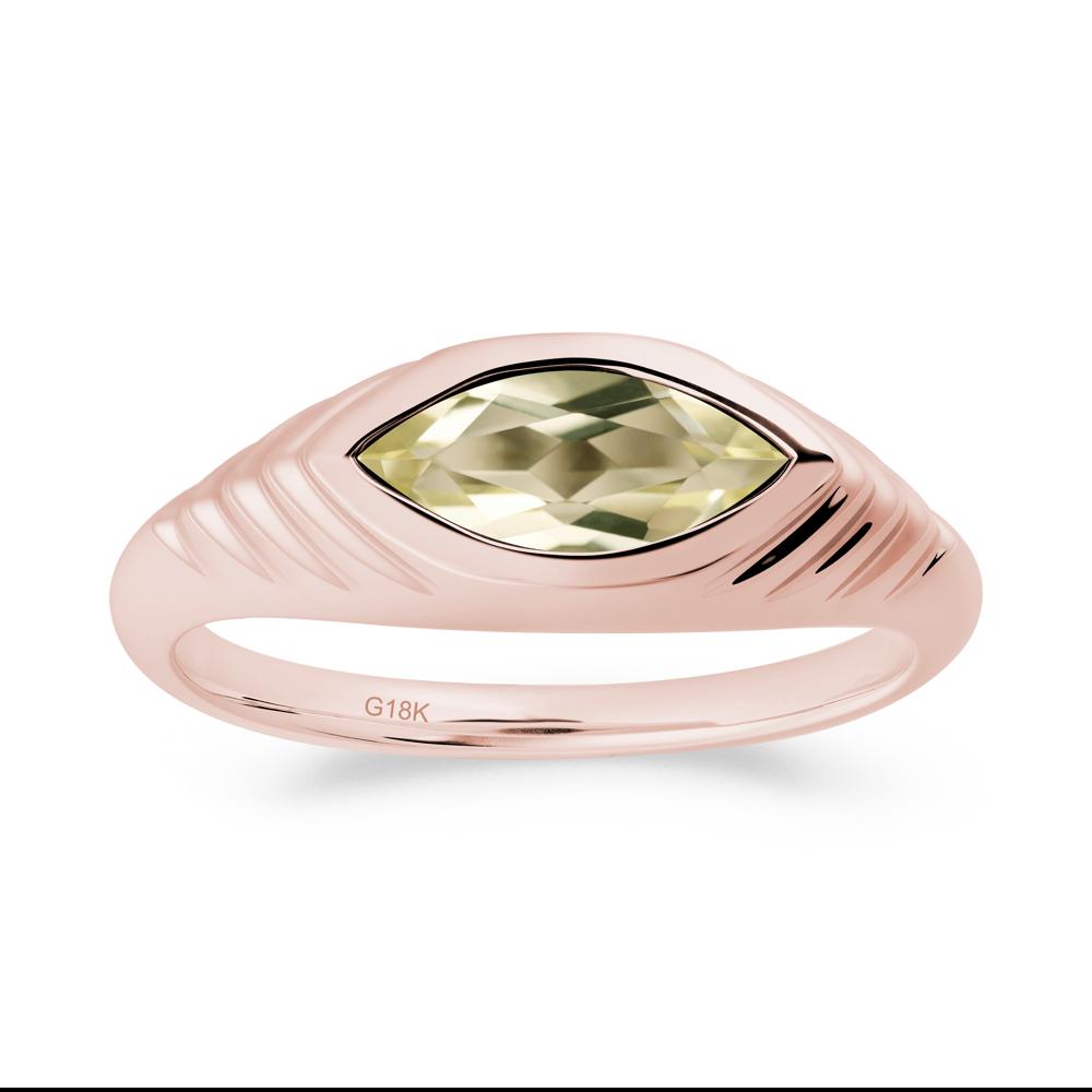 Evil Eye Inspired Lemon Quartz Ring - LUO Jewelry #metal_18k rose gold