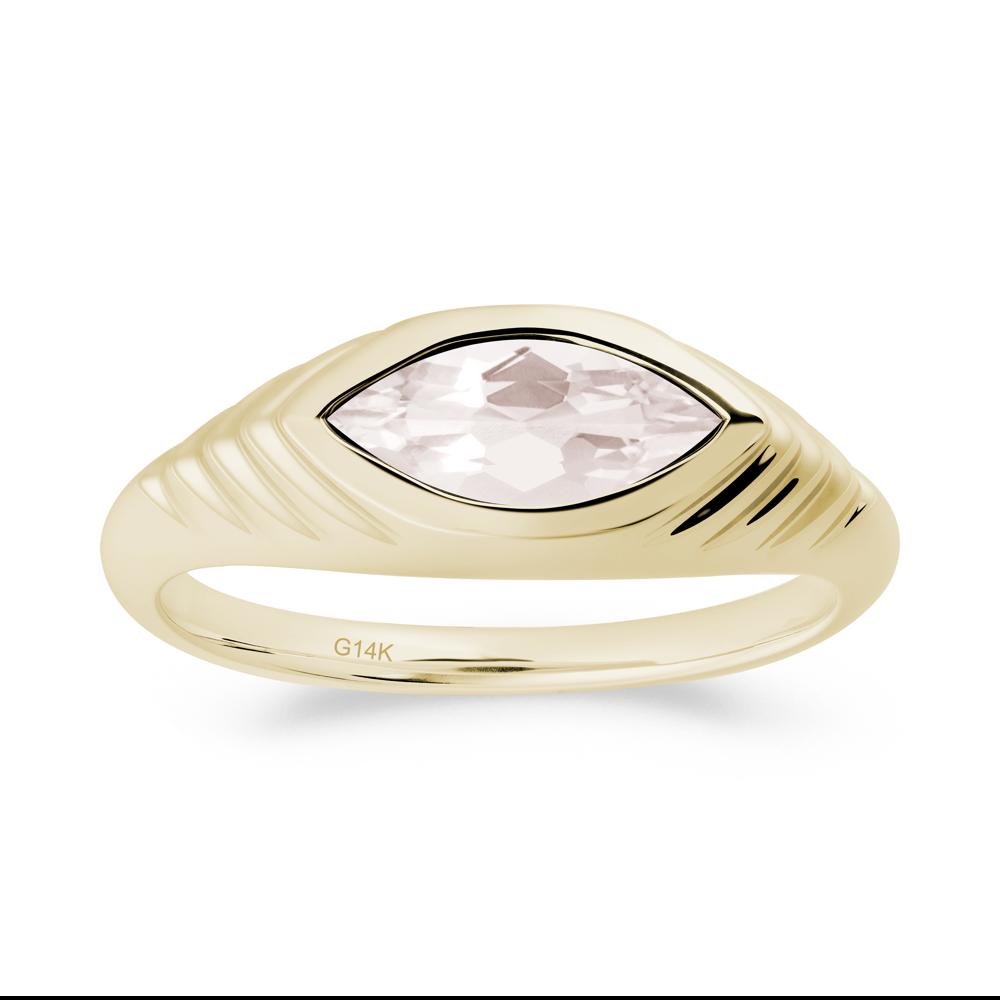 Evil Eye Inspired Morganite Ring - LUO Jewelry #metal_14k yellow gold