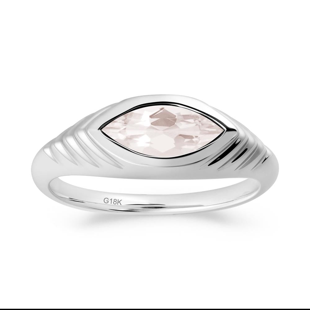Evil Eye Inspired Morganite Ring - LUO Jewelry #metal_18k white gold