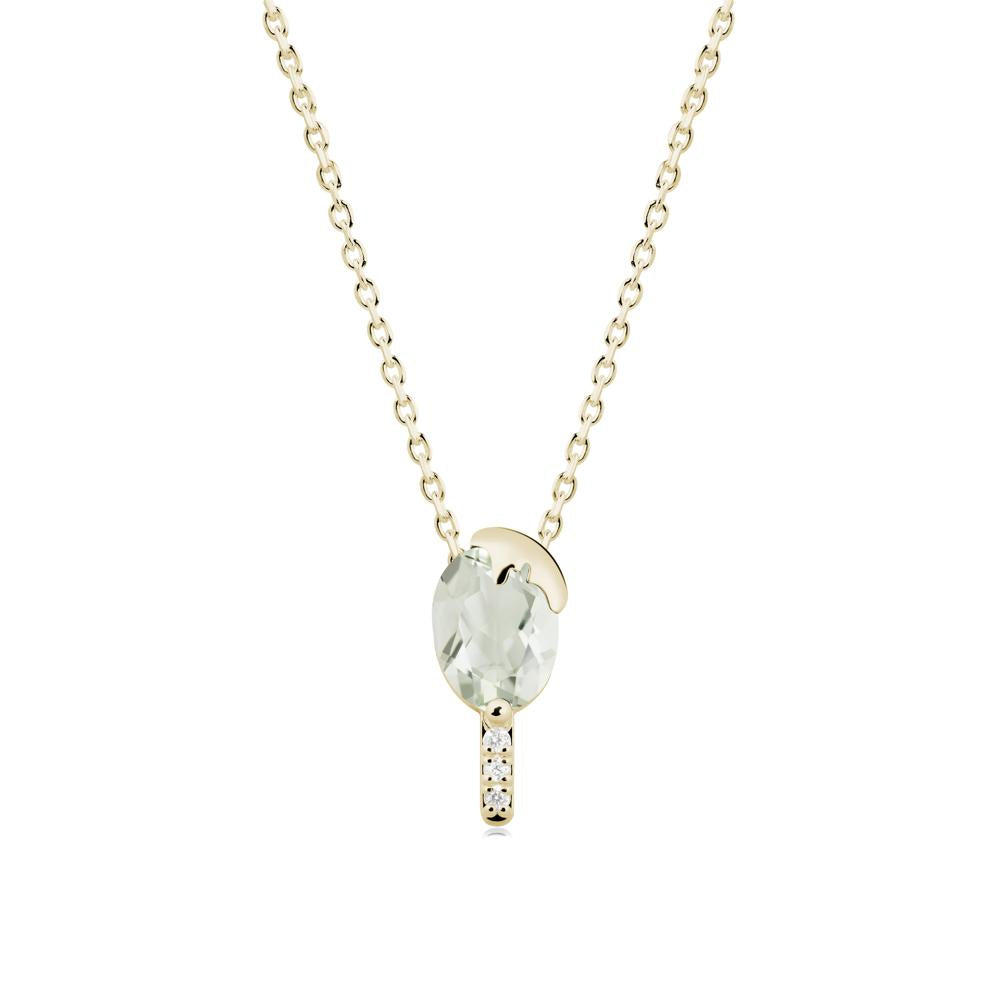 Popsicle Inspired Oval Green Amethyst Pendant - LUO Jewelry #metal_14k yellow gold