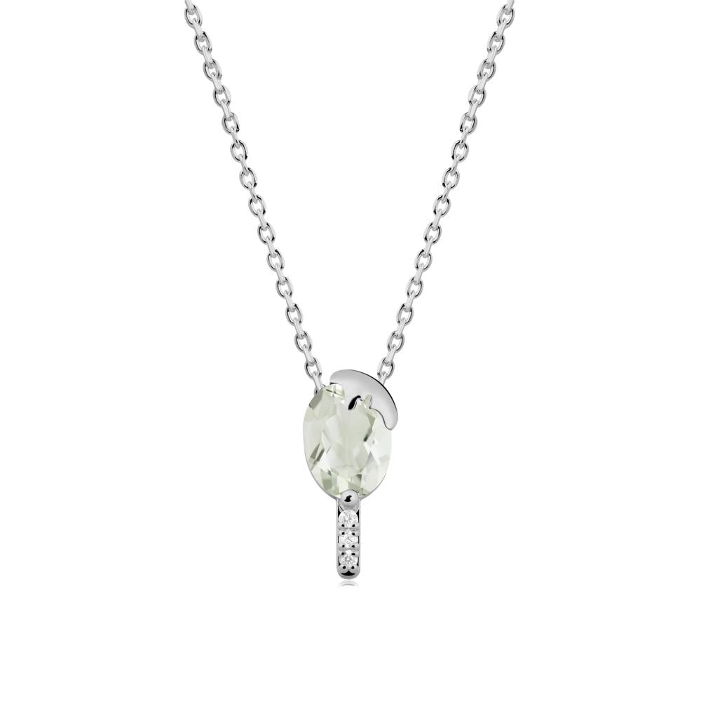 Popsicle Inspired Oval Green Amethyst Pendant - LUO Jewelry #metal_platinum