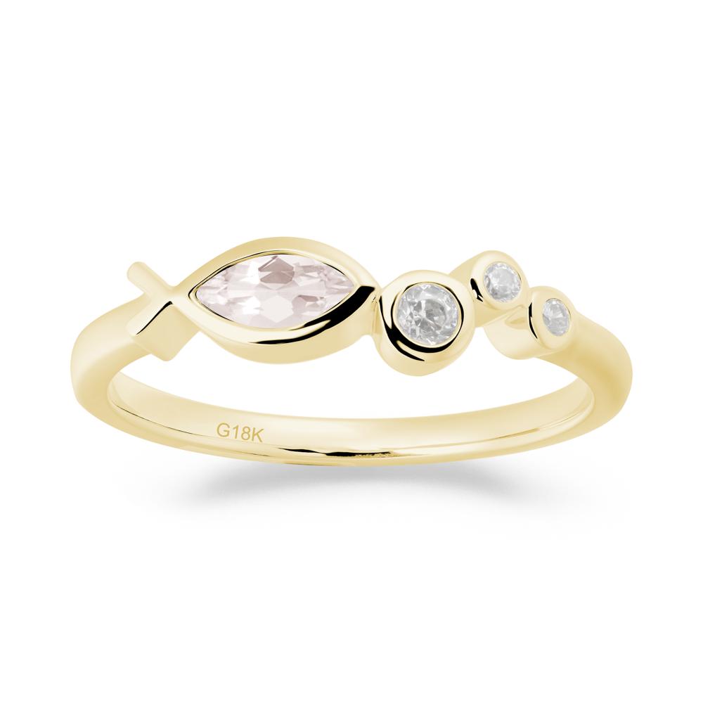 Marquise Morganite Ichthys Ring - LUO Jewelry #metal_18k yellow gold