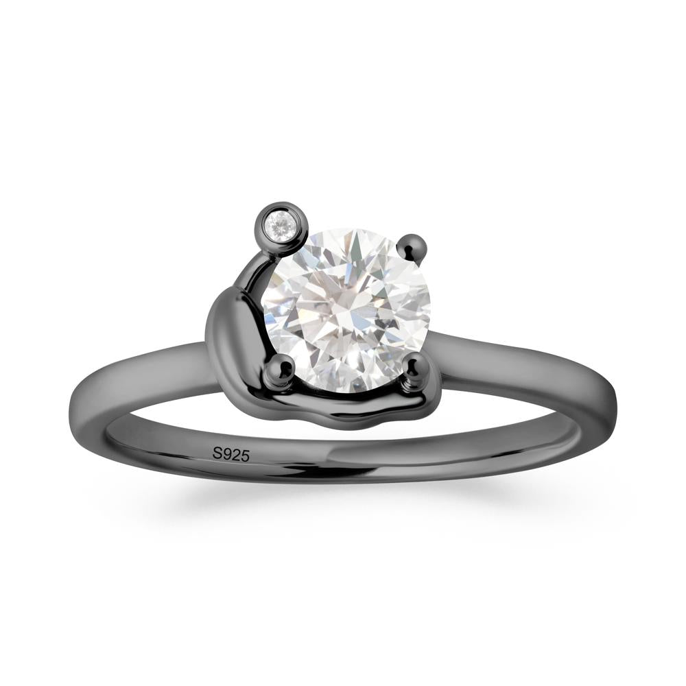 Minimalist Snail Inspired Diamond Ring - LUO Jewelry #metal_black finish sterling silver