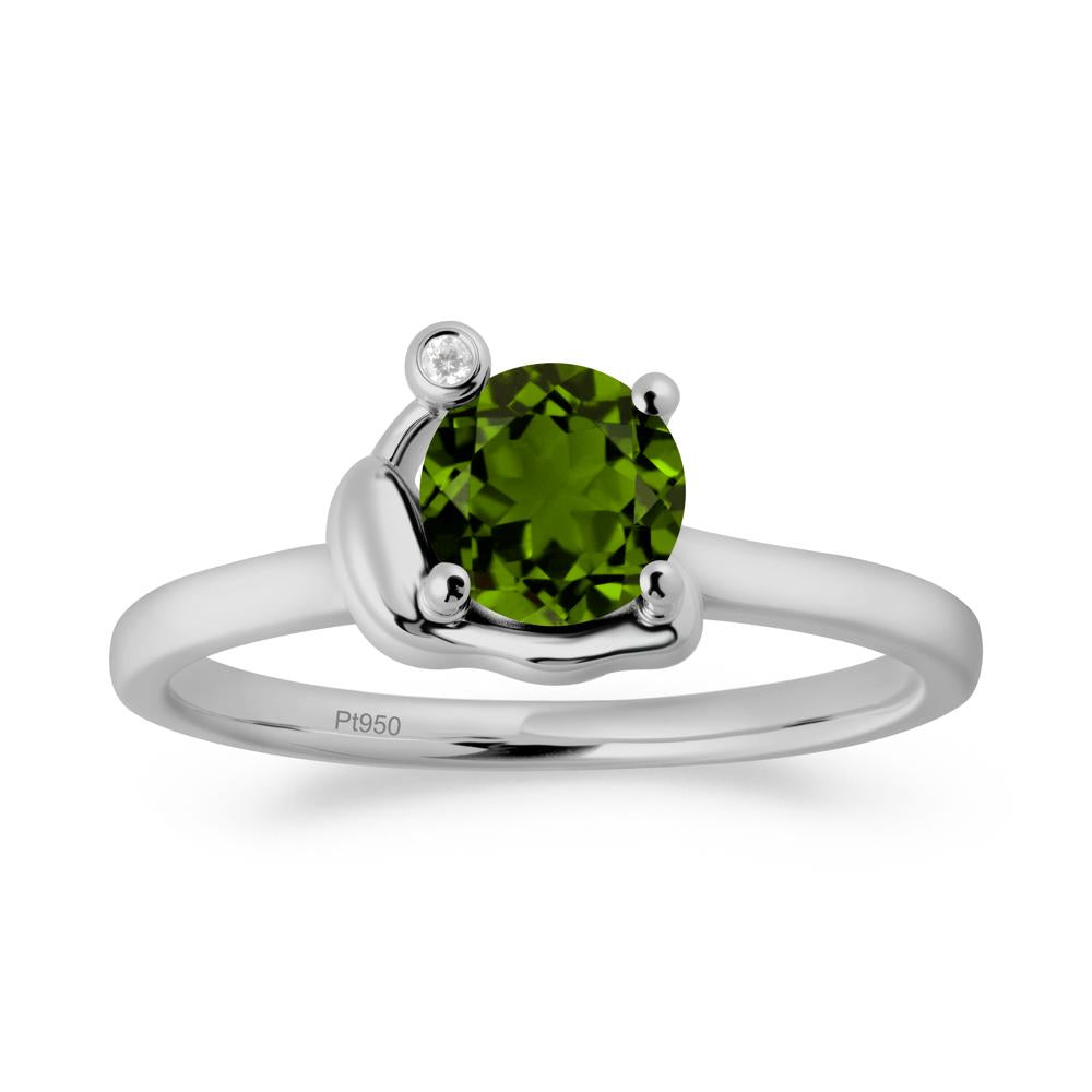 Snail Inspired Diopside Ring - LUO Jewelry #metal_platinum