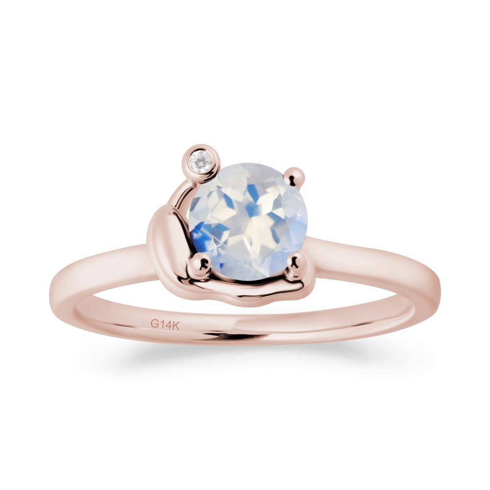 Snail Inspired Moonstone Ring - LUO Jewelry #metal_14k rose gold