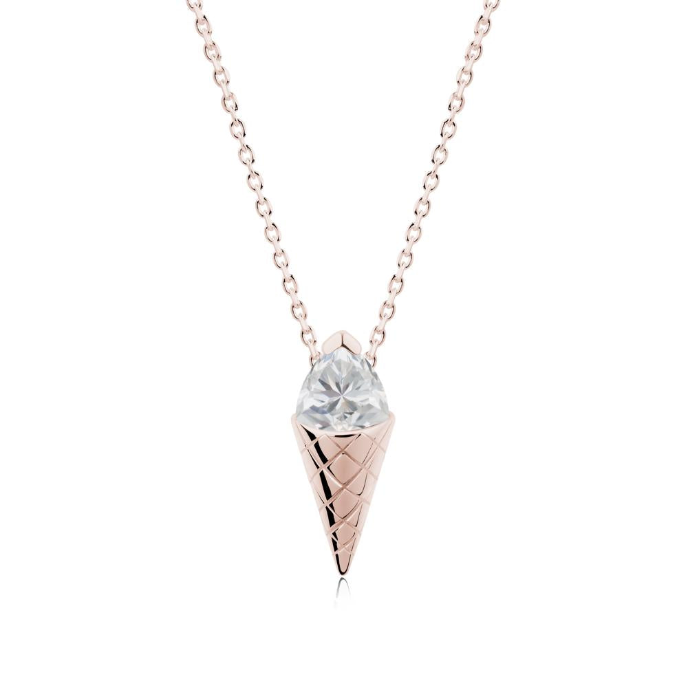 Ice Cream Inspired Cubic Zirconia Pendant - LUO Jewelry #metal_14k rose gold