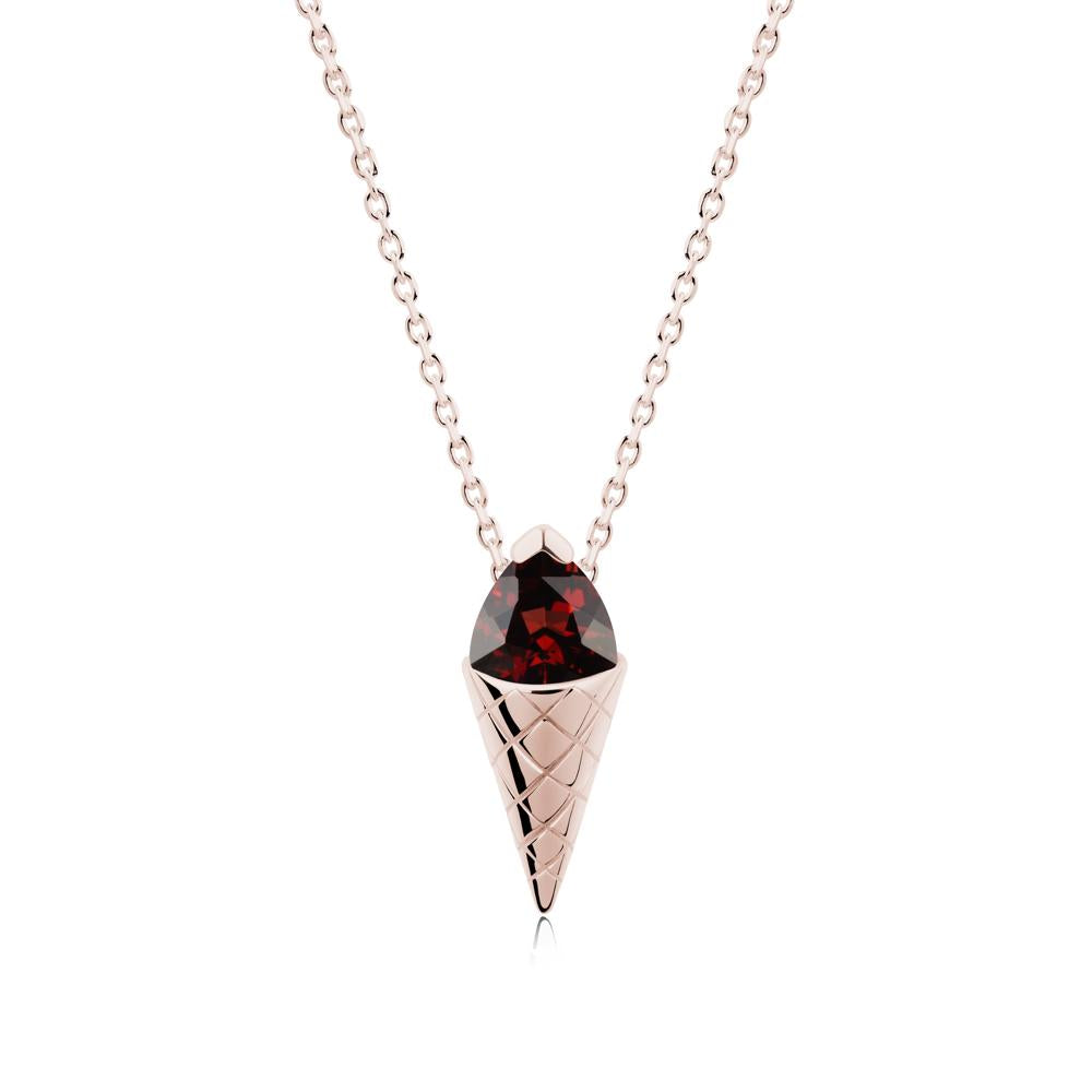 Ice Cream Inspired Garnet Pendant - LUO Jewelry #metal_14k rose gold