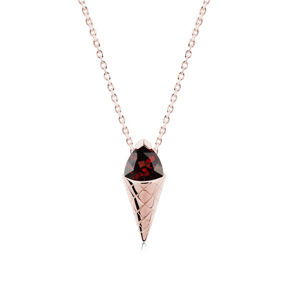 Ice Cream Inspired Garnet Pendant - LUO Jewelry #metal_18k rose gold