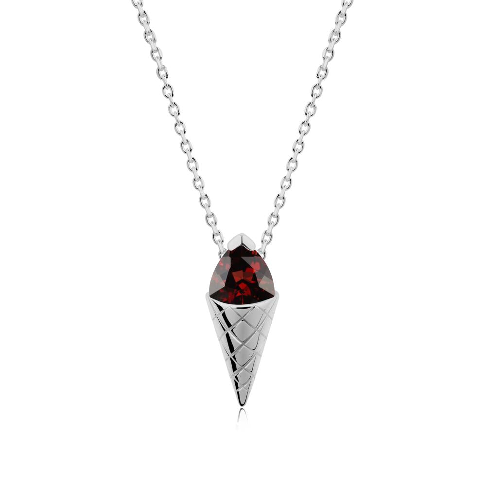 Ice Cream Inspired Garnet Pendant - LUO Jewelry #metal_platinum
