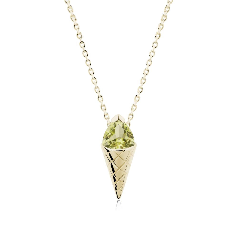 Ice Cream Inspired Lemon Quartz Pendant - LUO Jewelry #metal_14k yellow gold