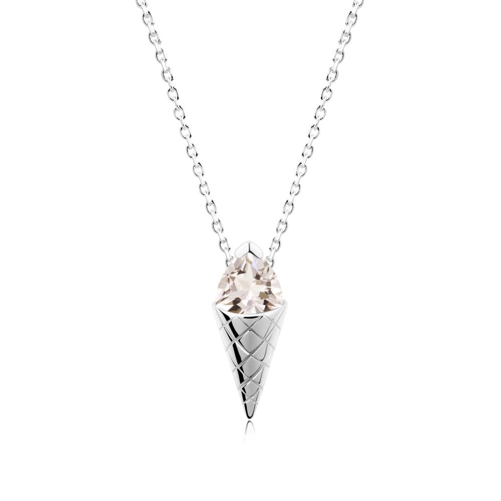 Ice Cream Inspired Morganite Pendant - LUO Jewelry #metal_18k white gold