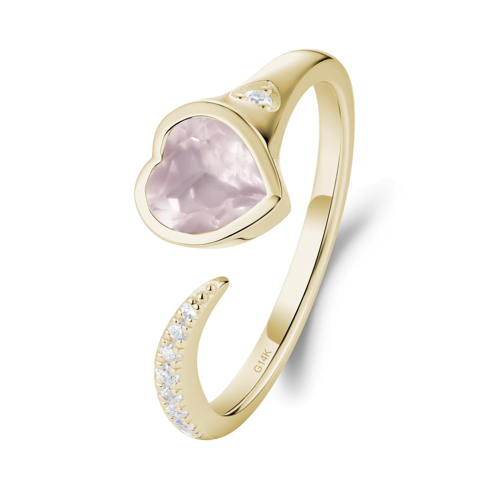 Rose Quartz Open Engagement Ring | LUO