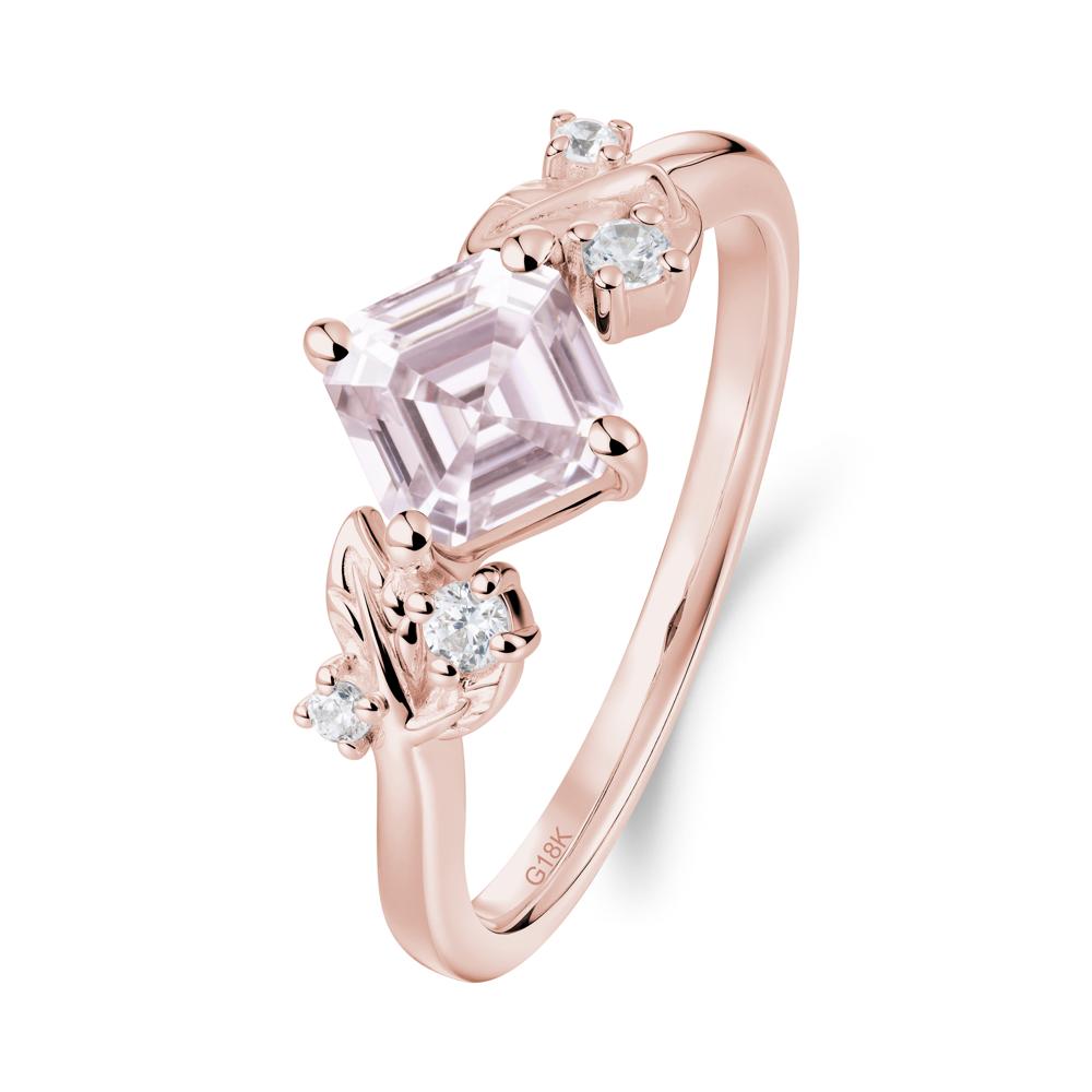 Nature Inspired Pink Cubic Zirconia Promise Ring - LUO Jewelry #metal_18k rose gold