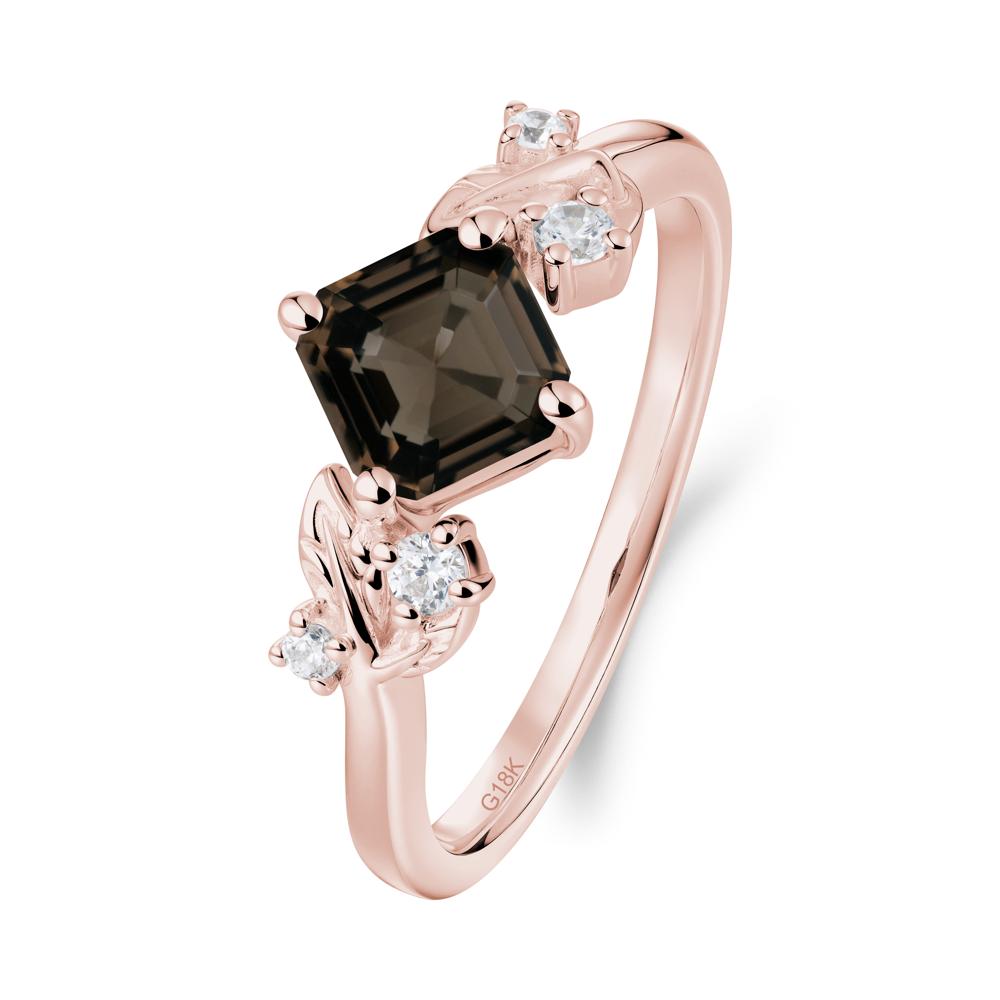 Nature Inspired Smoky Quartz Promise Ring - LUO Jewelry #metal_18k rose gold