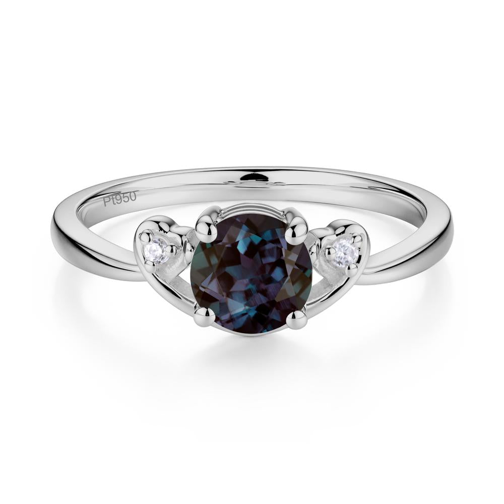 Twist Band Alexandrite Promise Ring - LUO Jewelry #metal_platinum