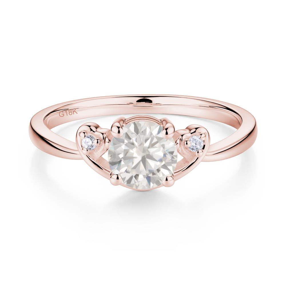 Twist Band Cubic Zirconia Promise Ring - LUO Jewelry #metal_18k rose gold