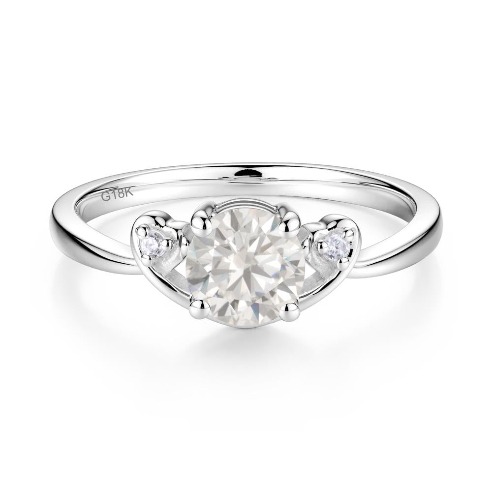 Twist Band Cubic Zirconia Promise Ring - LUO Jewelry #metal_18k white gold