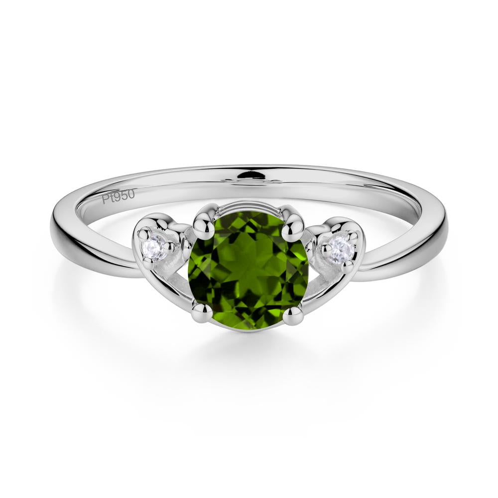 Twist Band Diopside Promise Ring - LUO Jewelry #metal_platinum