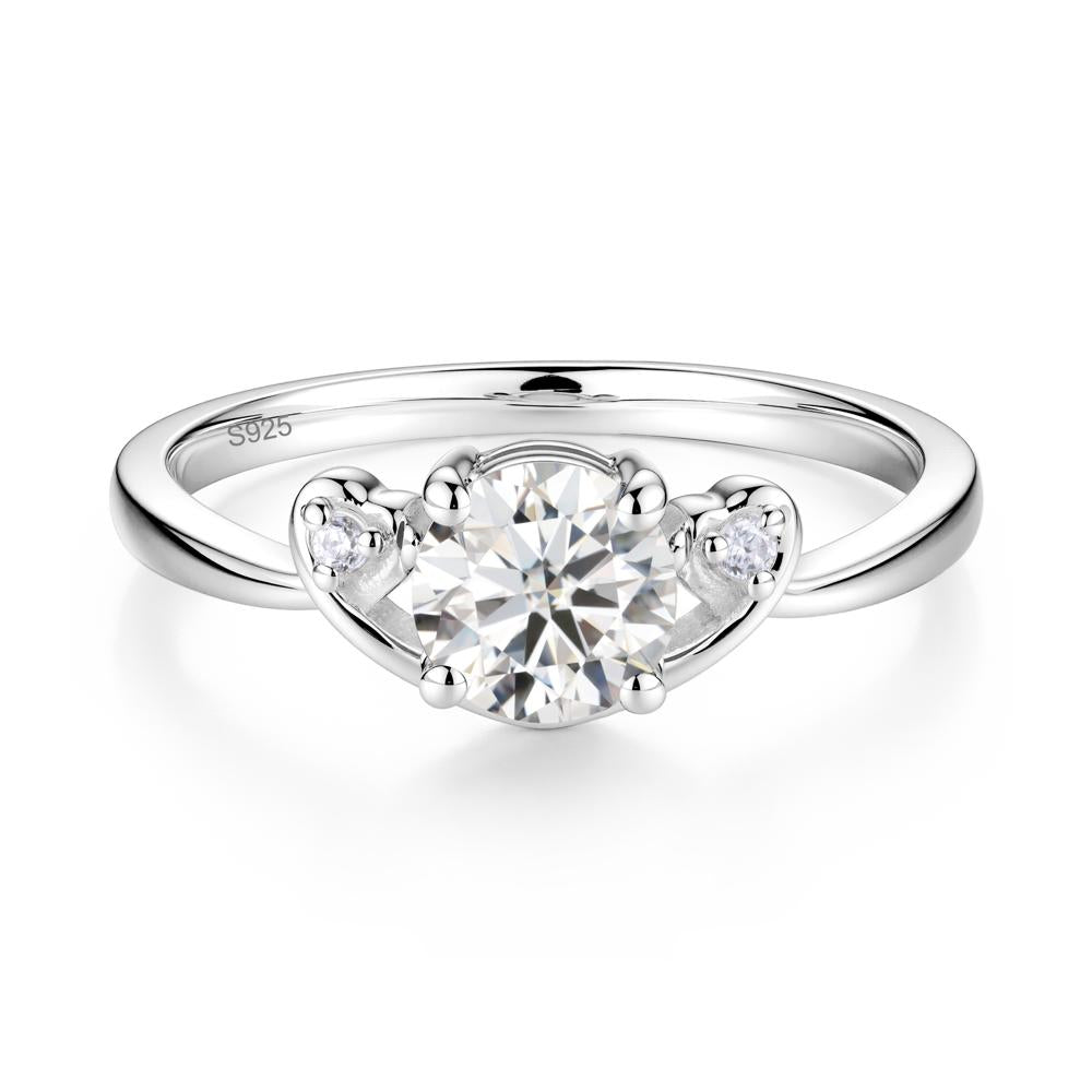 Twist Band Moissanite Promise Ring - LUO Jewelry #metal_sterling silver