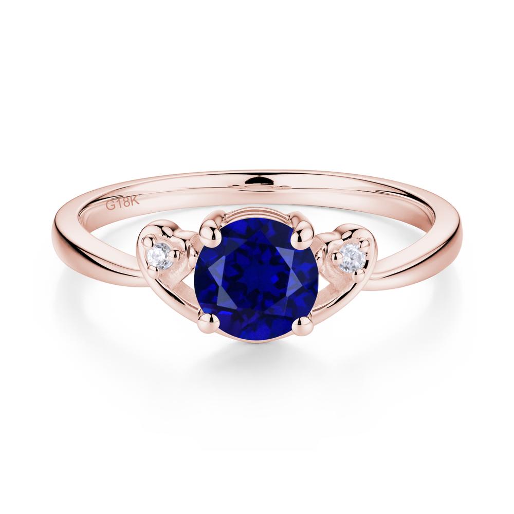Twist Band Sapphire Promise Ring - LUO Jewelry #metal_18k rose gold