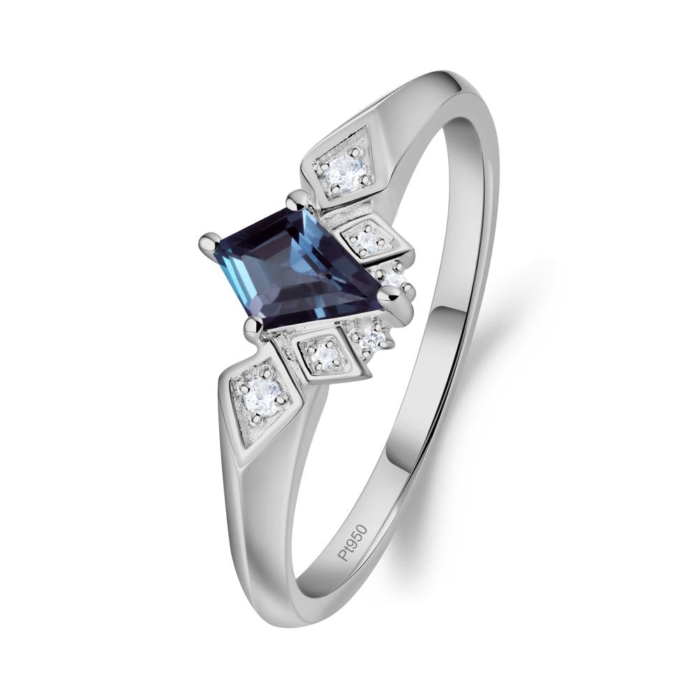 Kite-Cut Alexandrite Statement Ring - LUO Jewelry #metal_platinum