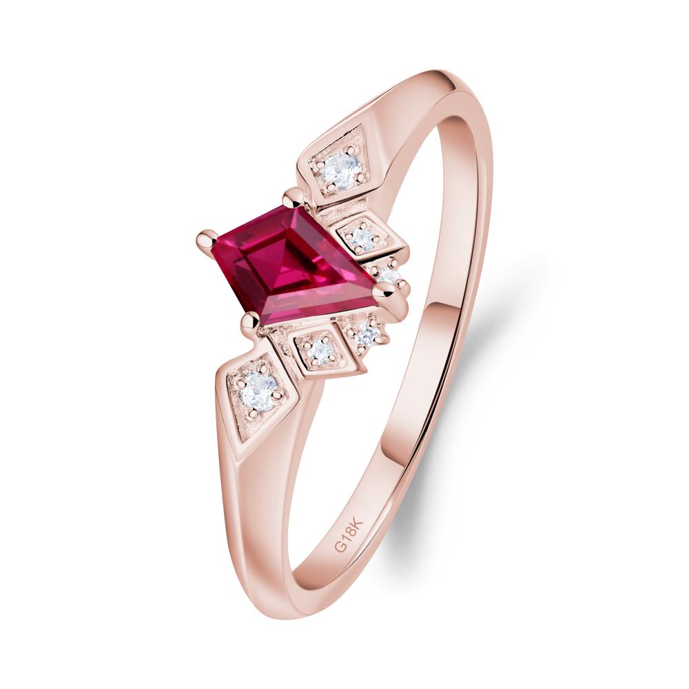 Kite-Cut Ruby Statement Ring - LUO Jewelry #metal_18k rose gold