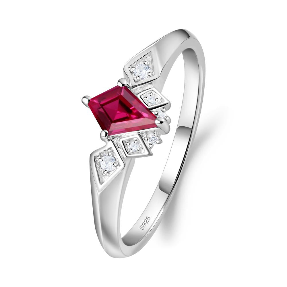 Kite-Cut Ruby Statement Ring - LUO Jewelry #metal_sterling silver