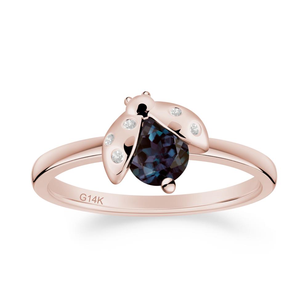 Ladybug Alexandrite Ring - LUO Jewelry #metal_14k rose gold