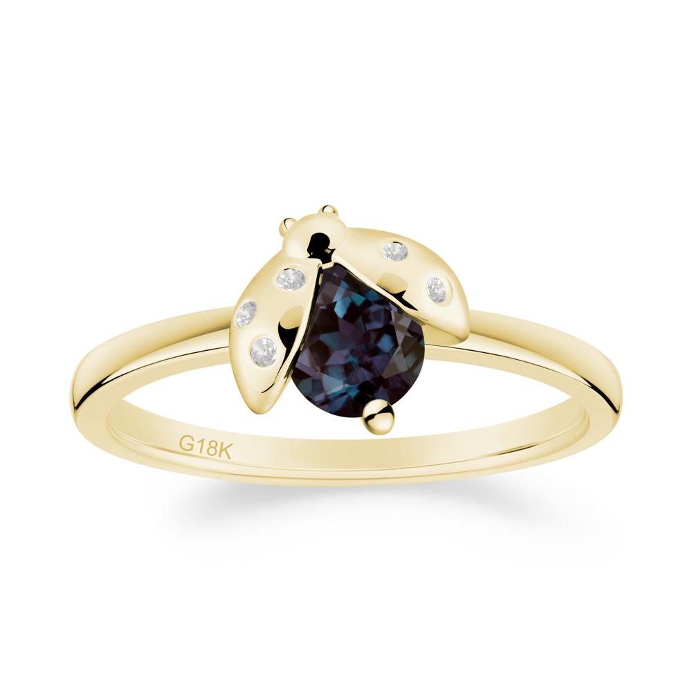 Ladybug Alexandrite Ring - LUO Jewelry #metal_18k yellow gold