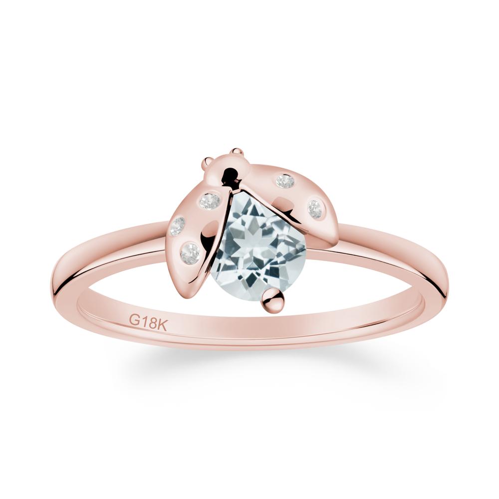 Ladybug Aquamarine Ring - LUO Jewelry #metal_18k rose gold