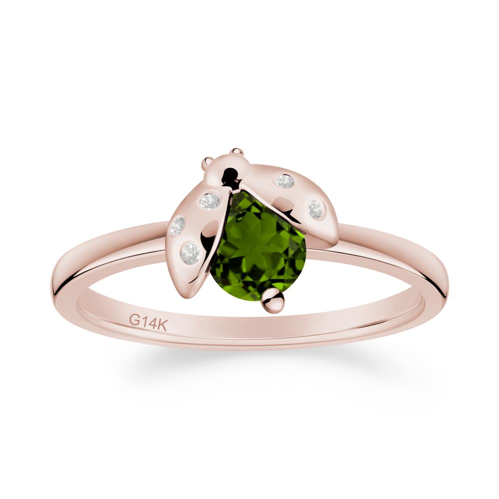 Diopside Ladybug Ring - LUO Jewelry #metal_14k rose gold