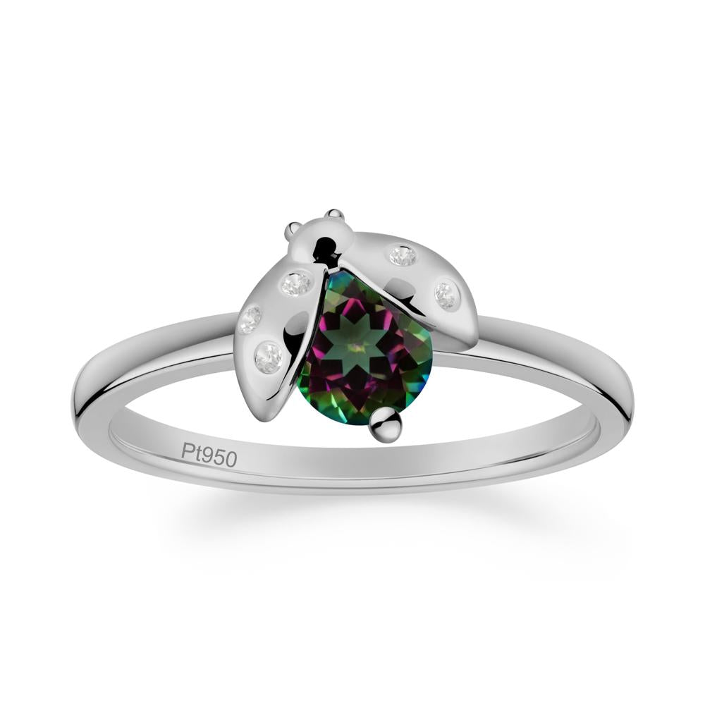 Ladybug Mystic Topaz Ring - LUO Jewelry #metal_platinum
