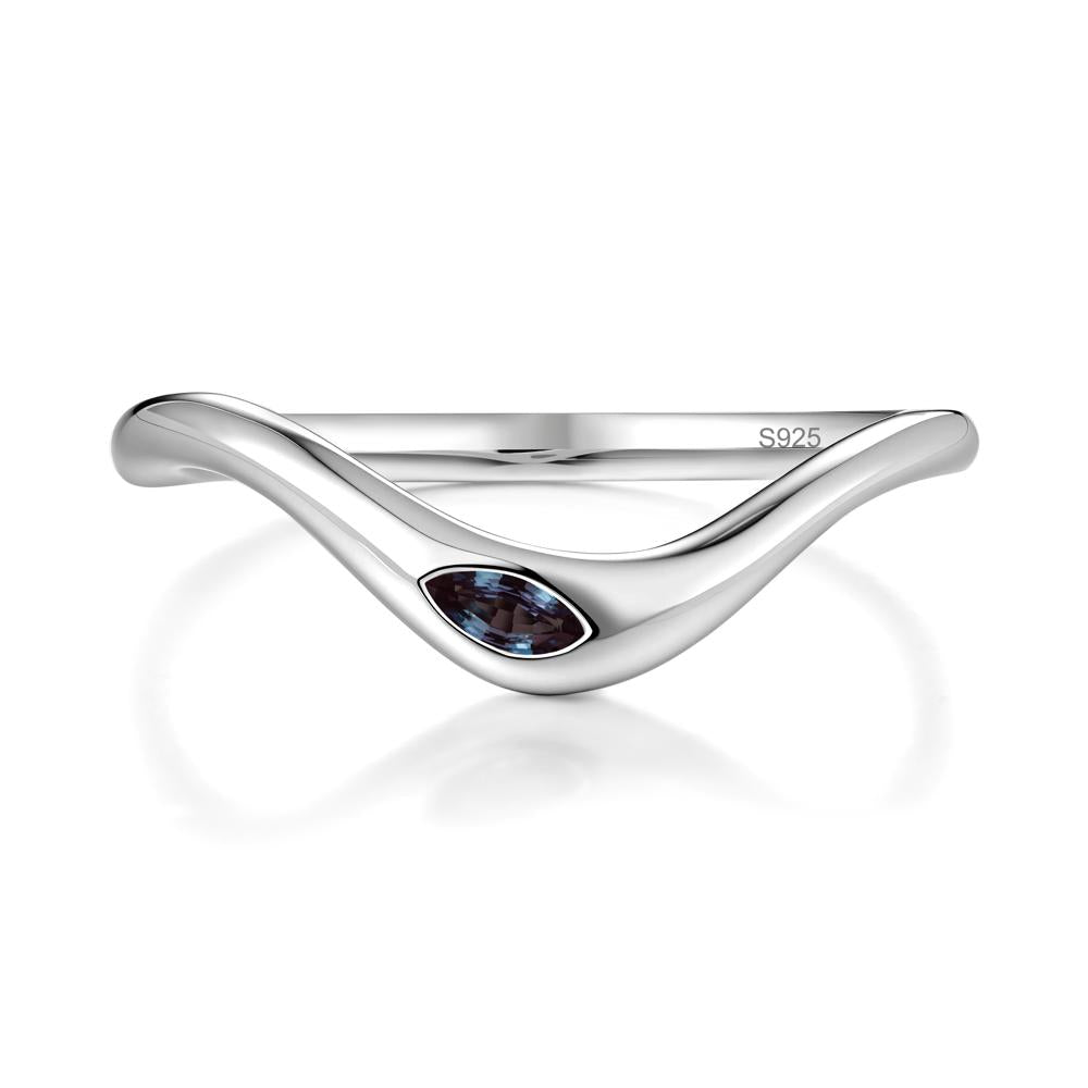Flow Marquise Cut Alexandrite Ring - LUO Jewelry #metal_sterling silver