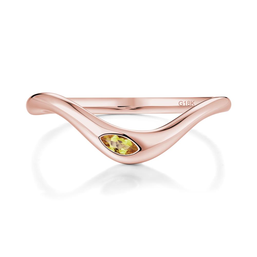 Citrine Flow Stackable Nesting Ring - LUO Jewelry #metal_18k rose gold