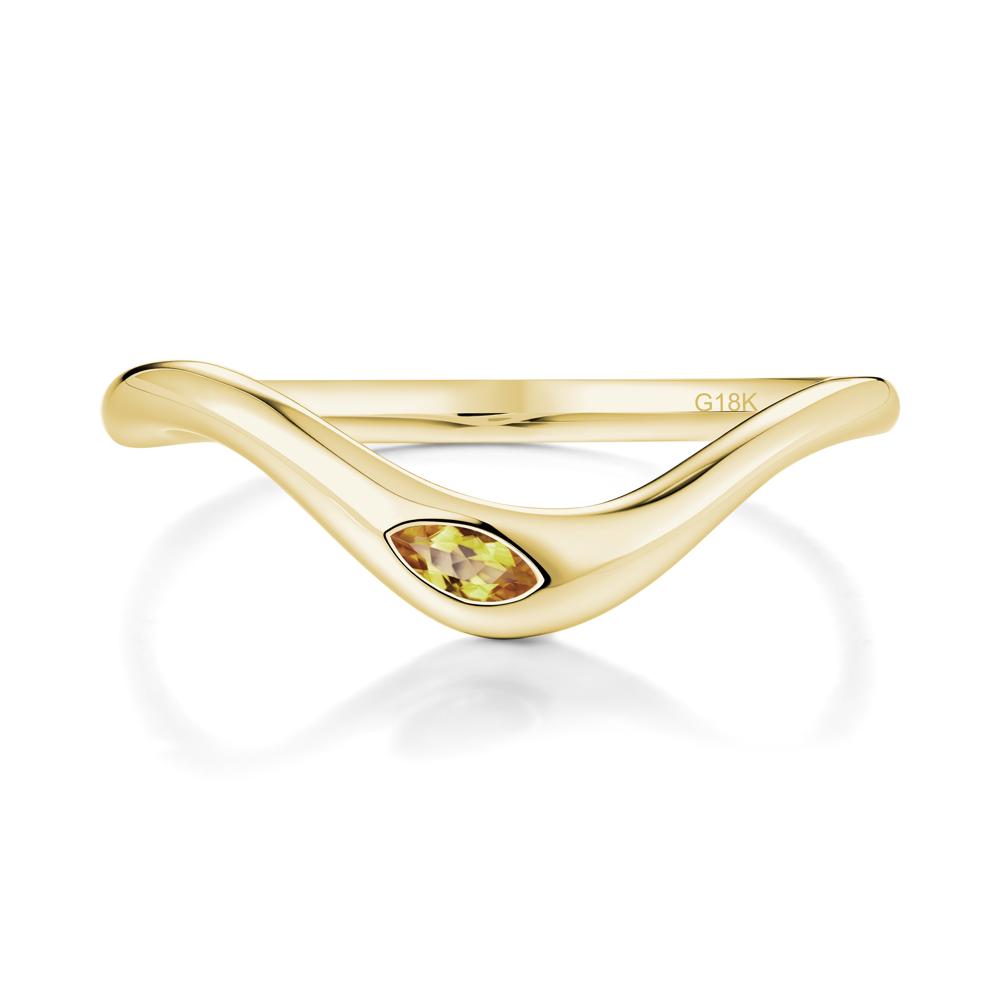 Citrine Flow Stackable Nesting Ring - LUO Jewelry #metal_18k yellow gold