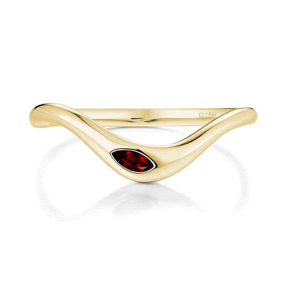 Marquise Cut Garnet Nesting Ring - LUO Jewelry #metal_18k yellow gold