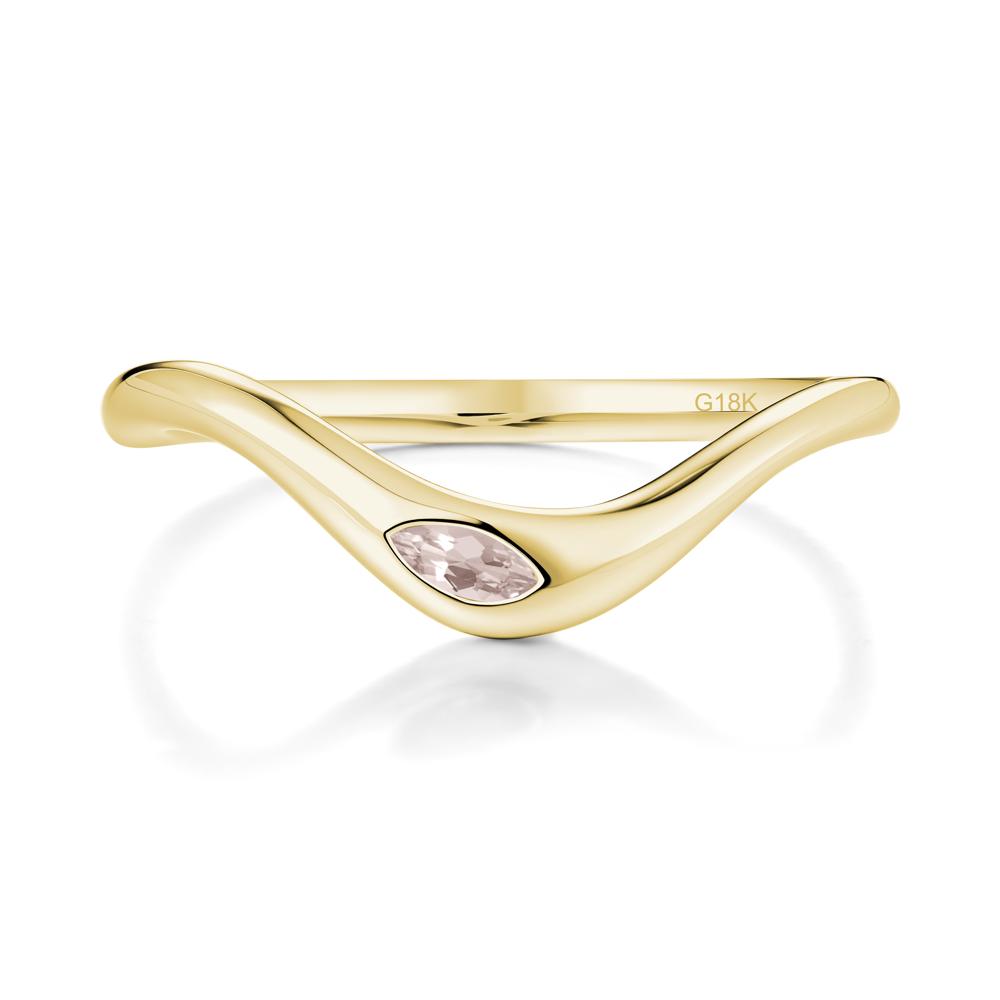 Morganite Flow Stackable Nesting Ring - LUO Jewelry #metal_18k yellow gold