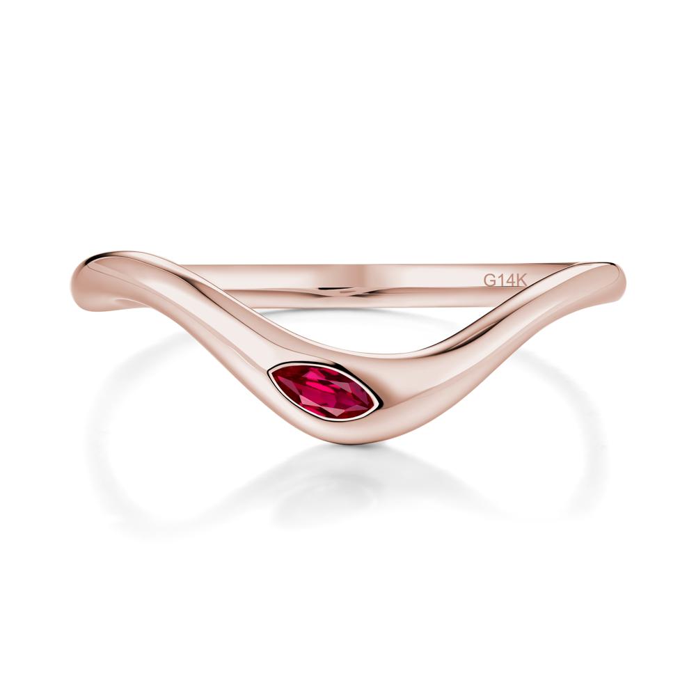 Ruby Flow Stackable Nesting Ring - LUO Jewelry #metal_14k rose gold