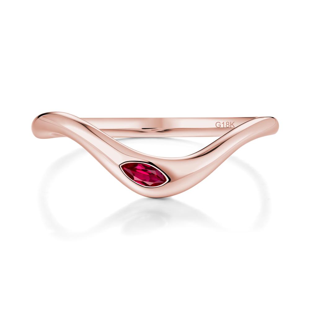 Ruby Flow Stackable Nesting Ring - LUO Jewelry #metal_18k rose gold
