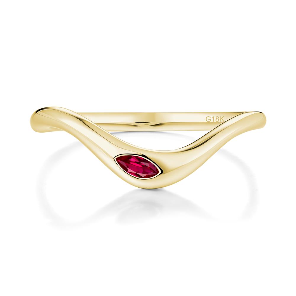 Ruby Flow Stackable Nesting Ring - LUO Jewelry #metal_18k yellow gold