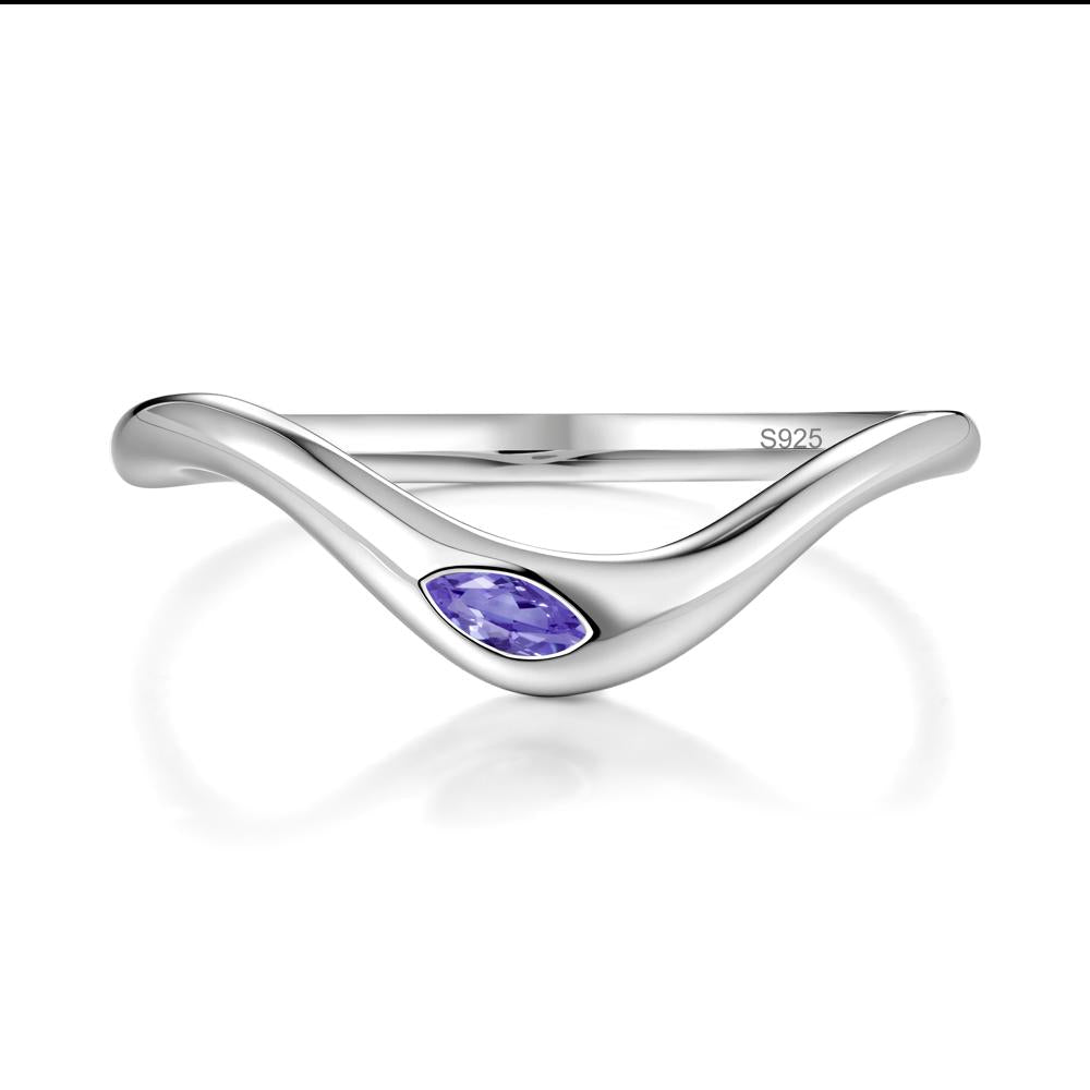 Tanzanite Flow Stackable Nesting Ring - LUO Jewelry #metal_sterling silver