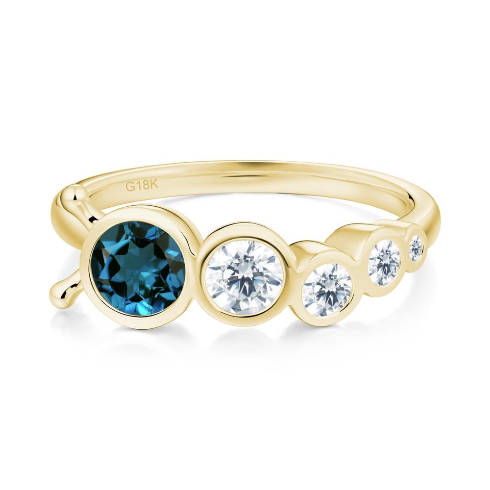 Animal Inspired London Blue Topaz Ring - LUO Jewelry #metal_18k yellow gold