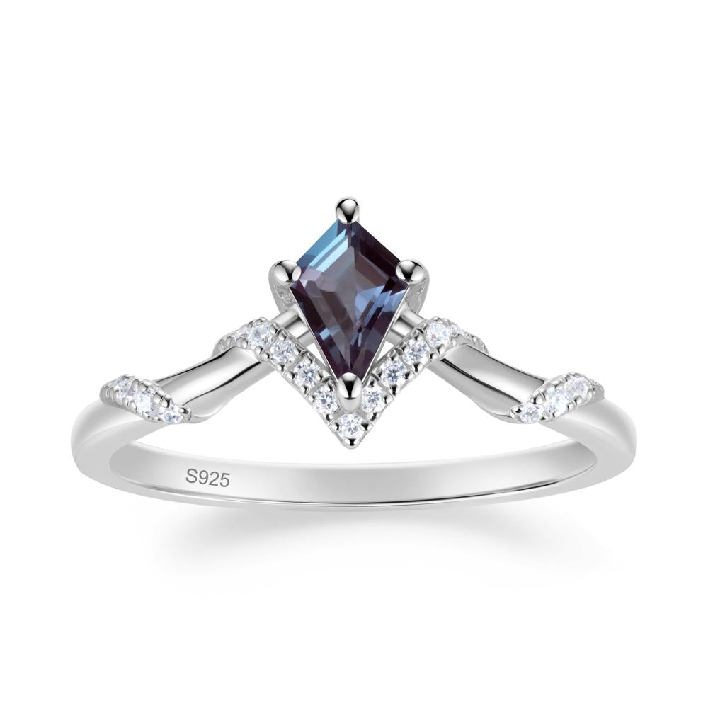 Celestial Kite Cut Alexandrite Promise Ring - LUO Jewelry #metal_sterling silver