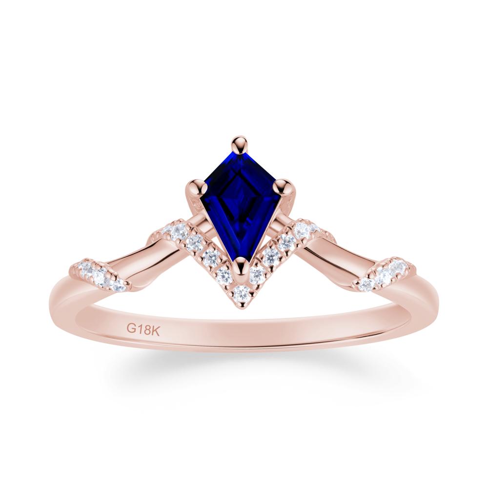 Celestial Kite Cut Sapphire Promise Ring - LUO Jewelry #metal_18k rose gold