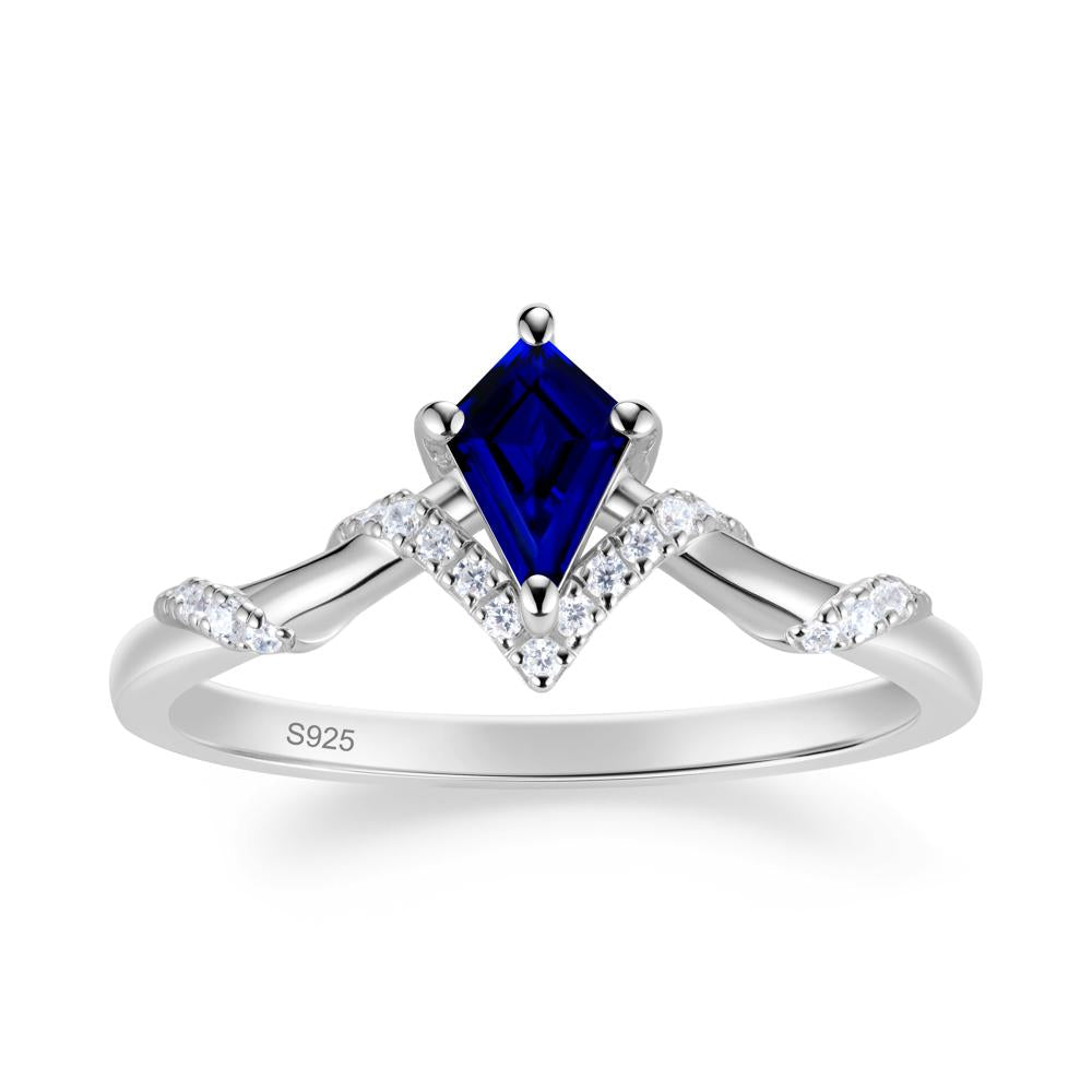 Celestial Kite Cut Sapphire Promise Ring - LUO Jewelry #metal_sterling silver