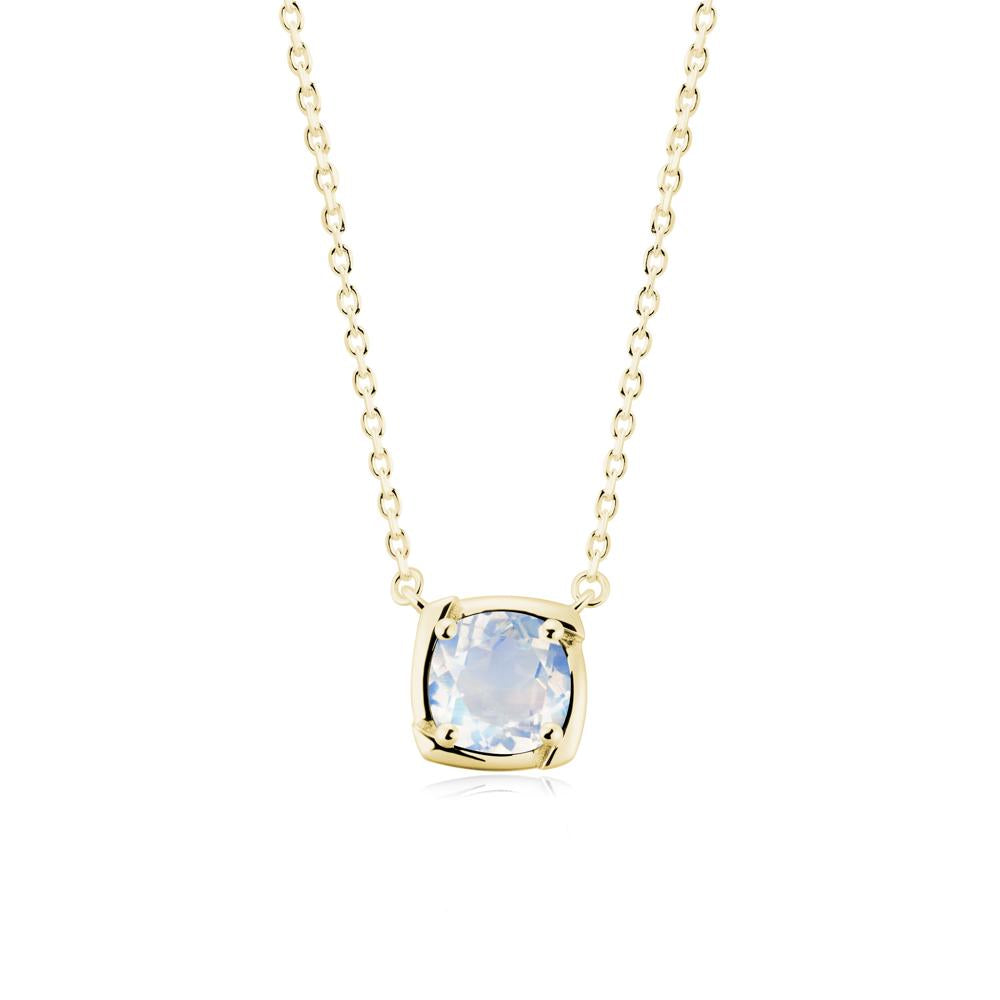 Unique Moonstone Solitaire Pendant Necklace - LUO Jewelry #metal_18k yellow gold