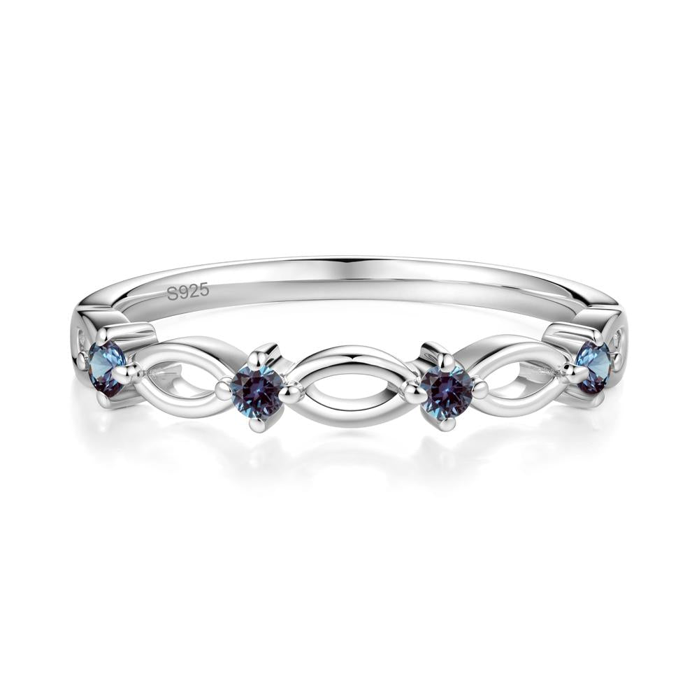 Marquise Alexandrite Stackable Ring - LUO Jewelry #metal_sterling silver