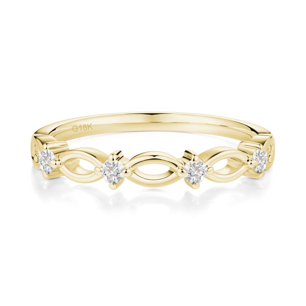 Marquise Diamond Stackable Ring - LUO Jewelry #metal_18k yellow gold