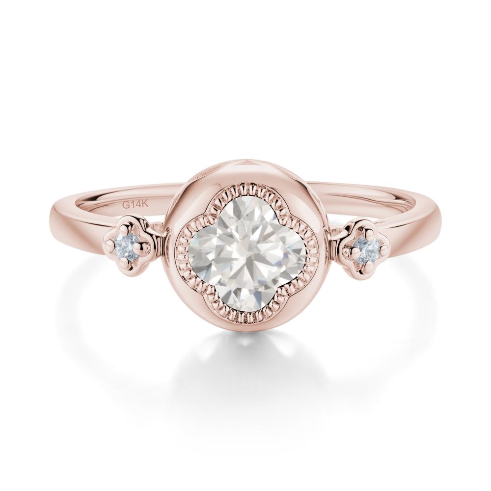 Quatrefoil Inspired Cubic Zirconia Statement Ring - LUO Jewelry #metal_14k rose gold