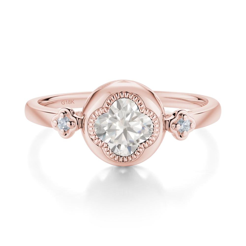 Quatrefoil Inspired Cubic Zirconia Statement Ring - LUO Jewelry #metal_18k rose gold